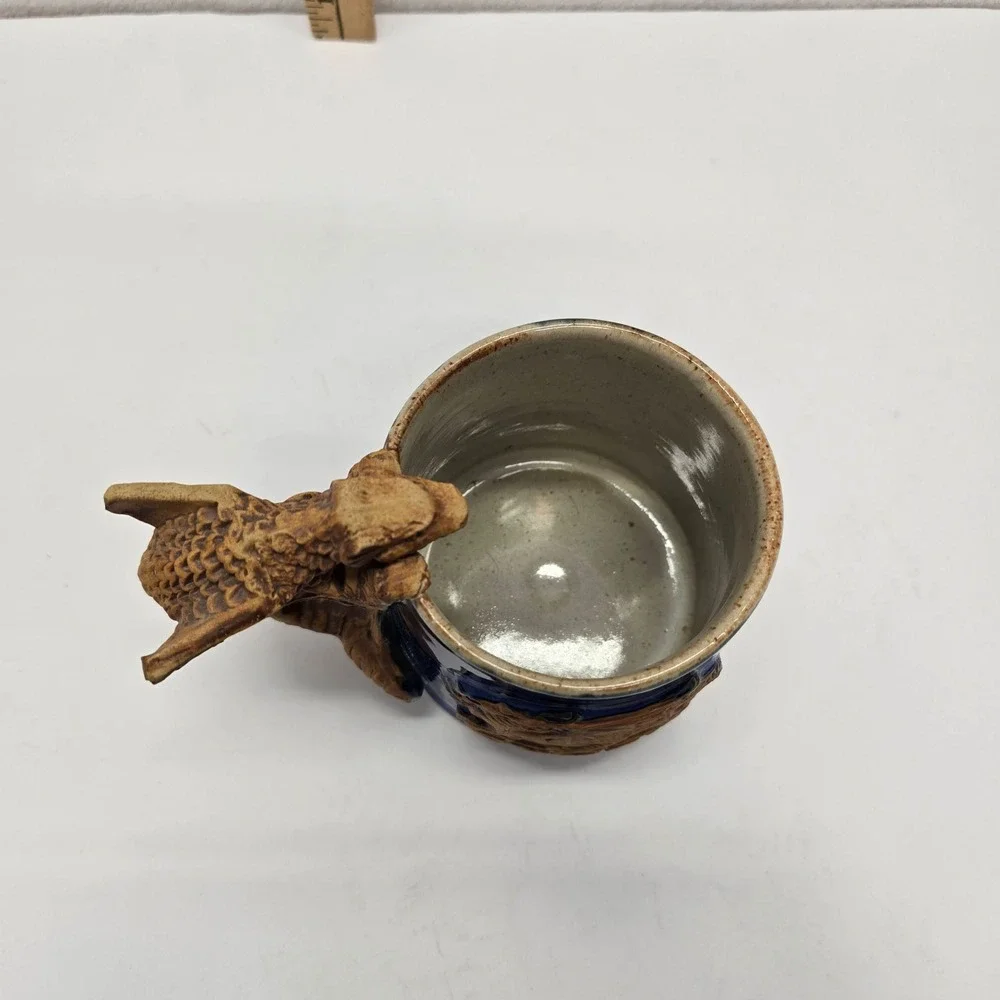 Dragon Mug Fantasy Gothic Stoneware‎ Blue Coffee Cup